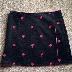 Lilly Pulitzer corduroy reversible wrap skirt